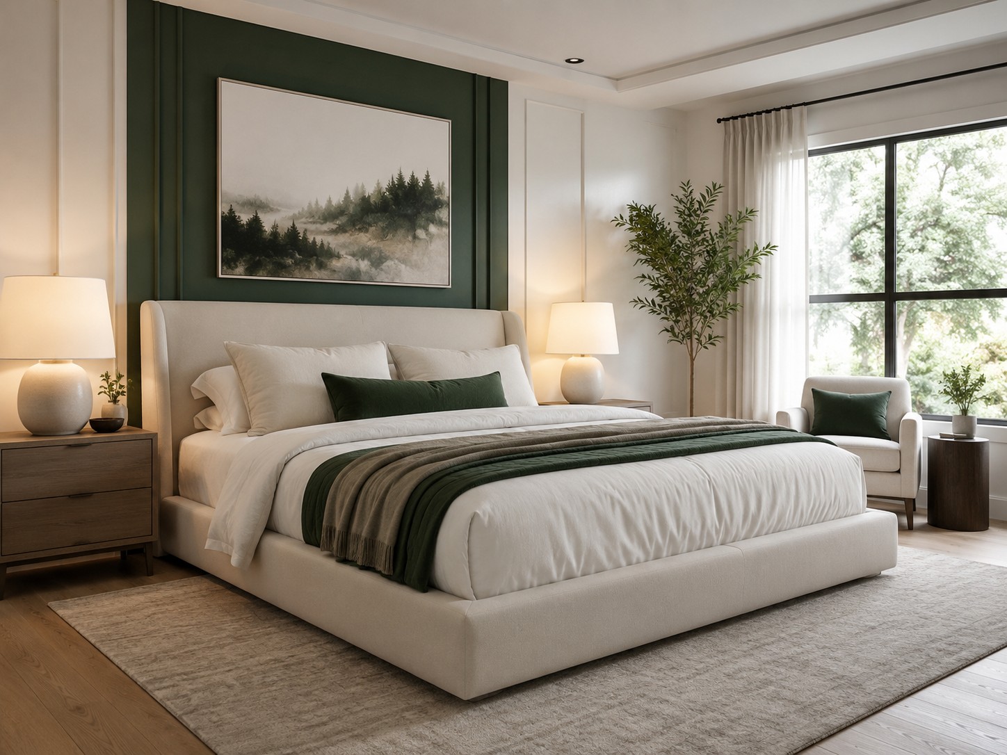 Elegant bedroom interior