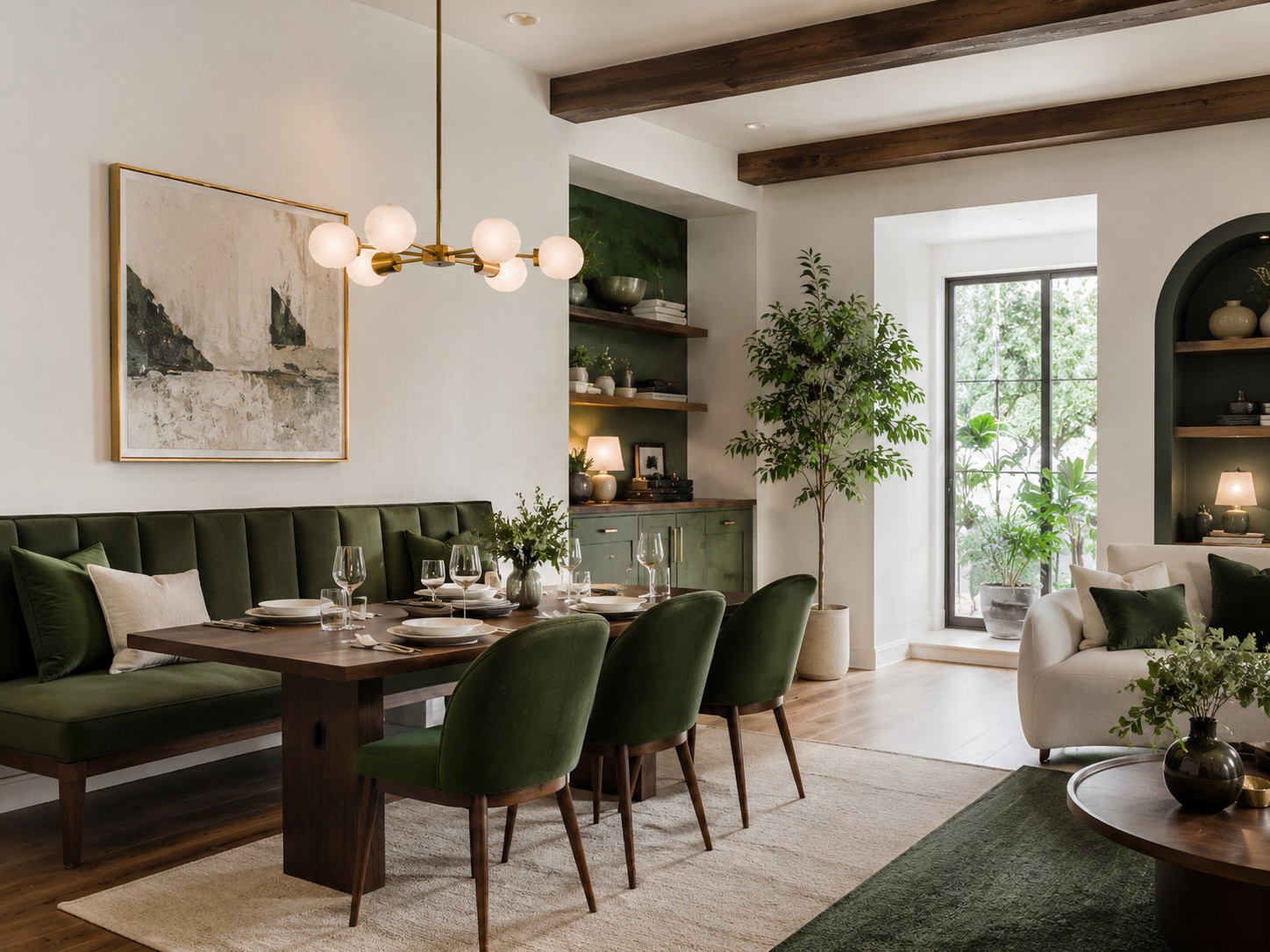 Elegant interior dining space